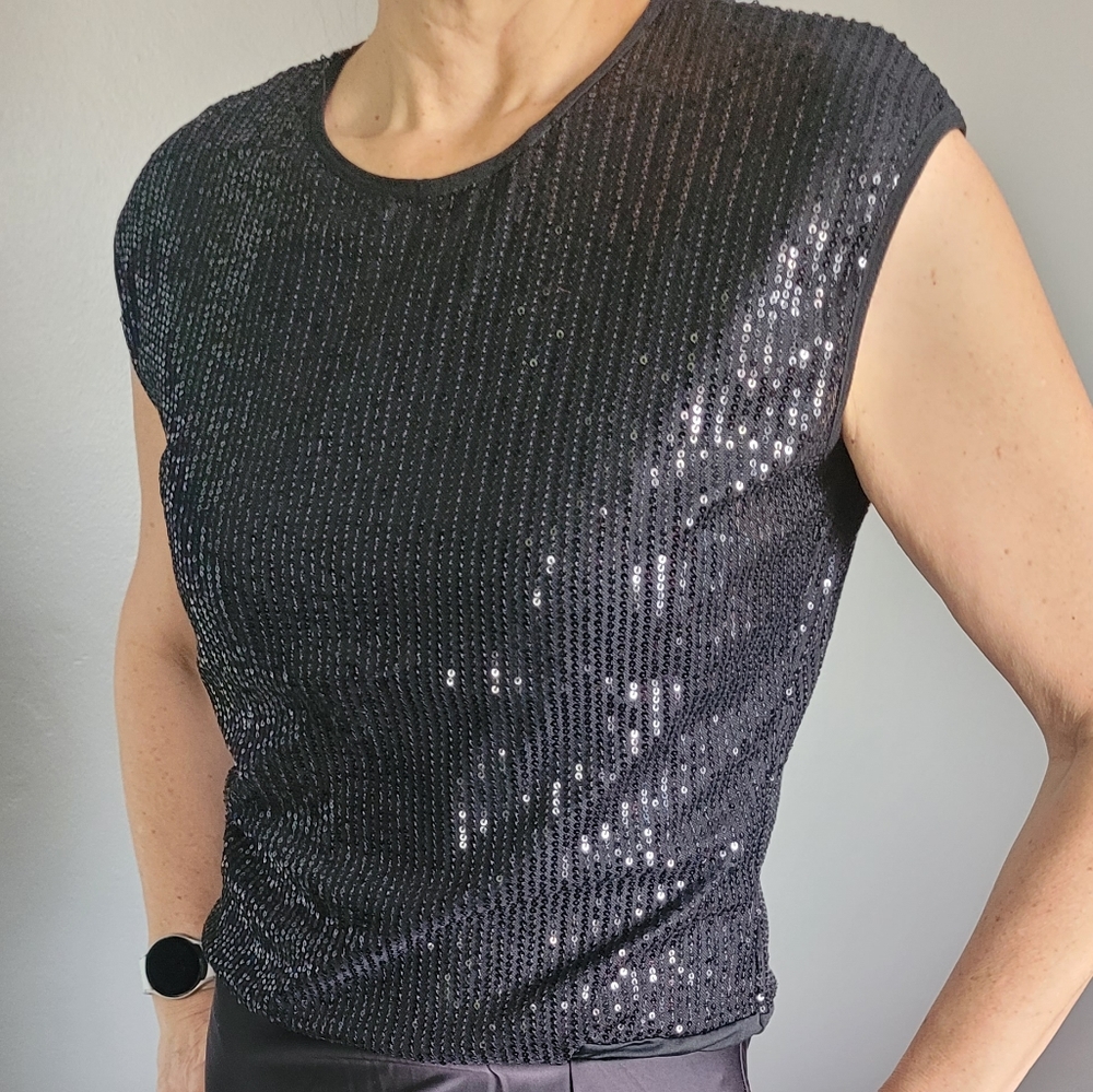 Stunning Black sequin bodysuit